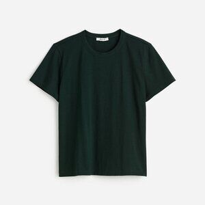 NWT Madewell Cotton Perfect Crewneck Tee in luxury forest - S